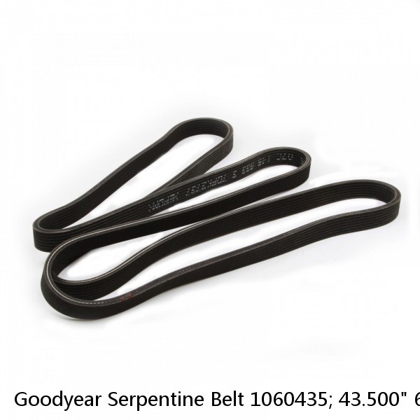 Goodyear Serpentine Belt 1060435; 43.500" 6-Rib Multi V-Belt EPDM (Fits: Audi)