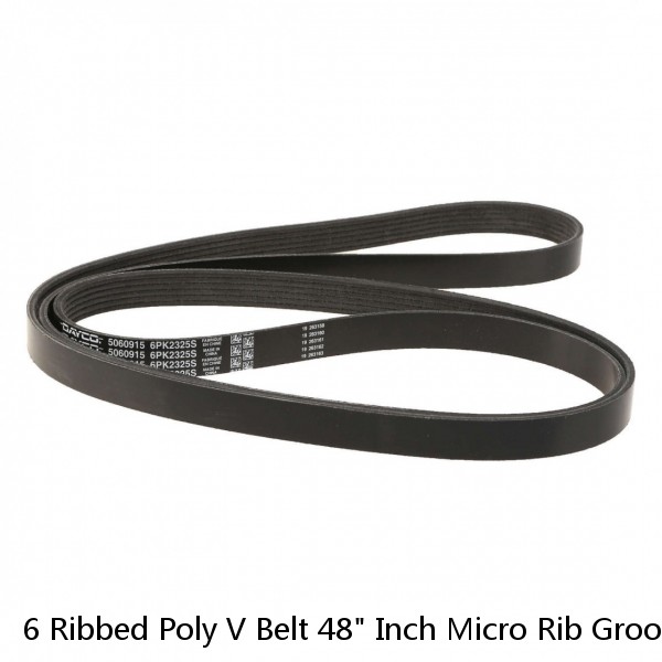 6 Ribbed Poly V Belt 48" Inch Micro Rib Groove Flat Belt Metric 480J6 480 J 6
